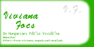 viviana focs business card